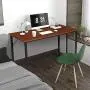 KINGSO Computer Desk 47'' Study Writing Desk for Home Office, Modern Simple Design PC Laptop Desk, Wood Notebook Writing Table, Metal Frame Study Desk (Teak) KINGSO Computer Desk 47'' Study Writing Desk for Home Office, Modern Simple Design PC Laptop Desk, Wood Notebook Writing Table, Metal Frame Study Desk (Teak)