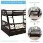 Merax Solid Wood Twin Over Full Bunk Bed with Two Storage Drawers (Espresso) Merax Solid Wood Twin Over Full Bunk Bed with Two Storage Drawers (Espresso)