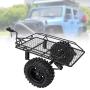 Woyisisi RC Trailer, RC Metal Bucket Trailer Simulation Trailing Car for TRX4 D90 SCX10 CC01 1/10 DIY Parts(Black)