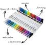 Paint Pens for Rock Painting, Stone, Ceramic, Glass, Wood. Set of 16 Colors Extra Fine Tip Point Acrylic Paint Markers