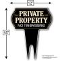 Signs Authority Metal Yard Sign - Private Property No Trespassing Sign - Durable Heavy Duty Dibond Aluminum - Protect Your Home, Safety and Privacy Warning Sign 15 X12