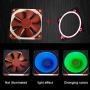 RGB Fan Frame, Ultra-Thin 6mm 10 Color RGB Lighting Changes, 4 pin Connector Ring Heatsink Computer Cooling RGB Fan Frame for Home Office