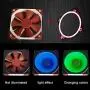 RGB Fan Frame, Ultra-Thin 6mm 10 Color RGB Lighting Changes, 4 pin Connector Ring Heatsink Computer Cooling RGB Fan Frame for Home Office