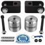 Supreme Suspensions - Lift Kit for 2005-2020 Ford F250 F350 Super Duty [4WD] Leveling Kit 2.5'' Front Aircraft Billet Coil Spring Spacers + Shock Extenders (Silver)