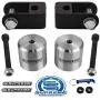 Supreme Suspensions - Lift Kit for 2005-2020 Ford F250 F350 Super Duty [4WD] Leveling Kit 2.5'' Front Aircraft Billet Coil Spring Spacers + Shock Extenders (Silver)