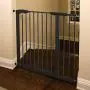 Munchkin Easy Close XL Pressure Mounted Baby Gate for Stairs, Hallways and Doors, Walk Through with Door, 29.5'' - 51.6'' Wide, Metal, Dark Grey