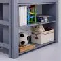 Naomi Home Low Study Loft Bed Gray/Twin Naomi Home Low Study Loft Bed Gray/Twin