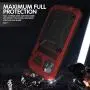 WintMing Compatible with Google Pixel 4XL Aluminium Metal Case Dropproof Shockproof Dustproof Cover Built-in Screen Protector Military Grade Defender Case with Kickstand (Red, 4XL)