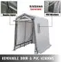 Happybuy Portable Storage Shed 6x8x7.8 ft, Shed in A Box with Roll up Door, Storage Shelter Logic Portable Garage Shelter Steel Metal Peak Roof Grey for Motorcycle Garden Patio Storage Happybuy Portable Storage Shed 6x8x7.8 ft, Shed in A Box with Roll up Door, Storage Shelter Logic Portable Garage Shelter Steel Metal Peak Roof Grey for Motorcycle Garden Patio Storage