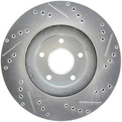 StopTech 227.42080R Select Sport Drilled and Slotted Brake Rotor; Front Right