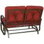 Patio Glider Bench Loveseat Outdoor Cushioed 2 Person Rocking Seating Patio Swing Chair, Brick Red Patio Glider Bench Loveseat Outdoor Cushioed 2 Person Rocking Seating Patio Swing Chair, Brick Red