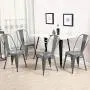 Metal Chair Dining Chairs Set of 4 Dining Room Kitchen Chair Patio Chair Tolix Restaurant Chairs 18 Inches Seat Height Trattoria Bar Chair Metal Stackable Chairs Indoor Outdoor Chairs