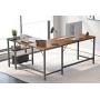 CubiCubi L Shape Computer Desk with Storage Shelf Study Writing Table for Home Office, Modern Simple Style PC Desk, Black Metal Frame, Espresso