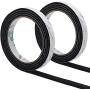 GINOYA BBQ Smoker Gasket, 9.8 Feet High Heat Grill Seal with Adhesive 1/2 Inch Wide 1/8 Inch Thick (Black)
