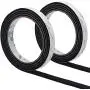 GINOYA BBQ Smoker Gasket, 9.8 Feet High Heat Grill Seal with Adhesive 1/2 Inch Wide 1/8 Inch Thick (Black)