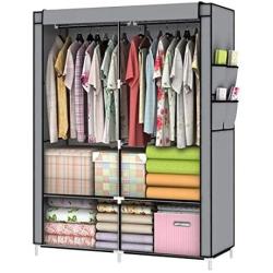 YOUUD Closet Portable Closet Organizer Portable Wardrobe Closet Clothes Closet Portable Closet Wardrobe Closet Organizer Closet Clothes Portable Clothes Closet Clothes Storage Organizer Gray