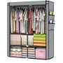 YOUUD Closet Portable Closet Organizer Portable Wardrobe Closet Clothes Closet Portable Closet Wardrobe Closet Organizer Closet Clothes Portable Clothes Closet Clothes Storage Organizer Gray