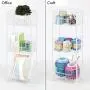 mDesign 3 Tier Vertical Standing Bathroom Shelving Unit, Decorative Metal Storage Organizer Tower Rack Center with 3 Basket Bins to Hold and Organize Bath Towels, Hand Soap, Toiletries - White mDesign 3 Tier Vertical Standing Bathroom Shelving Unit, Decorative Metal Storage Organizer Tower Rack Center with 3 Basket Bins to Hold and Organize Bath Towels, Hand Soap, Toiletries - White