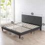 ZINUS Judy Upholstered Platform Bed Frame / Mattress Foundation / Wood Slat Support / No Box Spring Needed / Easy Assembly, King