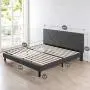 ZINUS Judy Upholstered Platform Bed Frame / Mattress Foundation / Wood Slat Support / No Box Spring Needed / Easy Assembly, King ZINUS Judy Upholstered Platform Bed Frame / Mattress Foundation / Wood Slat Support / No Box Spring Needed / Easy Assembly, King