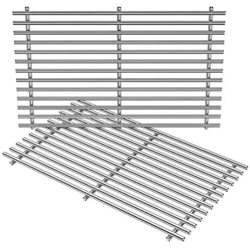 Stanbroil Stainless Steel Cooking Grates for Weber Summit 400 Series Summit E/S 450/440/460/470 Gas Grills With Smoker Box, Replacement Parts for Weber 67550 - Set of 2 Stanbroil Stainless Steel Cooking Grates for Weber Summit 400 Series Summit E/S 450/440/460/470 Gas Grills With Smoker Box, Replacement Parts for Weber 67550 - Set of 2