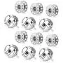 Magicfour Bobbin Case, 6 Pack Stainless Steel Sewing Machine Bobbin Case and 6 Pack Sewing Machine Bobbins Sewing Machine Accessories Part for Front Loading 15 Class Machines