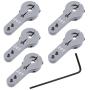 Hobbypark 5-Pack Metal 24T Aluminum Servo Horn M3 for Hitec Steering Arm RC Car Plane Parts
