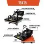 15''x15'' TUSY Heat Press Machine Pro 5 in 1 Heat Transfer Press Machine Swing Away 360 Degree Rotation Digital Industrial Sublimation Printing for T-Shirt/Hat/Mug/Plate 15''x15'' TUSY Heat Press Machine Pro 5 in 1 Heat Transfer Press Machine Swing Away 360 Degree Rotation Digital Industrial Sublimation Printing for T-Shirt/Hat/Mug/Plate