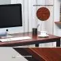 Coleshome Computer Desk 55 inch Modern Sturdy Office Desk Study Writing Desk for Home Office,Teak