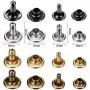520 Set Leather Rivets Double Cap Rivet Tubular Metal Studs 2 Sizes with 3 Fixing Tool Kit for Leather Craft Repairs Decoration (Gold, Silver, Bronze and Gunmetal) 520 Set Leather Rivets Double Cap Rivet Tubular Metal Studs 2 Sizes with 3 Fixing Tool Kit for Leather Craft Repairs Decoration (Gold, Silver, Bronze and Gunmetal)