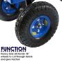 Landworks 2103Q044A Heavy Duty Lawn/Garden Utility Cart/Wagon With Removable Side Meshes, 400 lbs, Blue