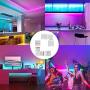 L Shape 4-Pin LED Connectors 10-Pack JACKYLED 10mm Wide Right Angle Corner Solderless Adapter Connector Terminal Extension with 22Pcs Clip Connectors for 3528/5050 SMD RGB 4 Conductor LED Light Strips