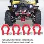 Dilwe RC Car Trailer Buckle, 4 Pcs Metal Tow Shackle Rescue Lock Catch for RC Climbing Crawler Car Accessory Parts
