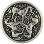 Bezelry 10 Pieces Celtic Horses Metal Shank Buttons. 25mm (1 inch) (Antique Silver)