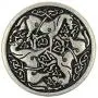 Bezelry 10 Pieces Celtic Horses Metal Shank Buttons. 25mm (1 inch) (Antique Silver)