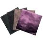 Purple Leather Skin Hide Sheets: 4 Leather Sheets for Crafting Pieces with Metallic Leather Sheets for Jewelry Making 5x5 Inches / 12x12 Centimeters