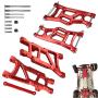 Front & Rear Aluminum Suspension Control A Arms w/Tie Bar for Traxxas 1/10 Slash 2WD Upgrade Parts 2555 3631 2532