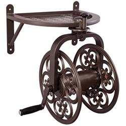 Liberty Garden 710 Navigator Rotating Garden Hose Reel, Holds 125-Feet of 5/8-Inch Hose - Bronze