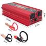 IpowerBingo Power Inverter 1000W/2000W Dual AC Outlets and Dual USB Charging Ports DC 12V to 110V AC Car Converter with Digital Display