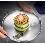 Qualizon 18/8 Stainless Steel Double Layer Round Dinner Plate Good Quality Heat Isolation Dish Set of 2-piece (9Inch)