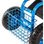 Peach Tree Garden Cart Rolling Work Seat Outdoor Utility Lawn Yard Patio Wagon Scooter for Planting, Adjustable Handle 360 Degree Swivel Seat Blue