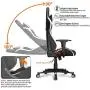 Yaheetech Functional Computer Gaming Chair Ergonomic High Back Racing Chair Leather Office Chair Height Adjustable Desk Chair with Lumbar Support Headrest & Armrest Black/White Yaheetech Functional Computer Gaming Chair Ergonomic High Back Racing Chair Leather Office Chair Height Adjustable Desk Chair with Lumbar Support Headrest & Armrest Black/White