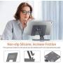 Ipad Stand Aluminum Metal Tablet Holder for Desk Angle Height Adjustable Ipad Holder for IPad Pro 9.7, 10.5, 12.9 Air Mini 4 3 2, Kindle, Nexus,Tablet Stand Gray