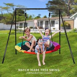 IKARE Heavy Duty Metal Swing Frame，Extra Large Swing Stand for Kids and Adults, Supports up to 440 LBS, Fits for Most Swings, Great for Indoor and Outdoor Activities, Garden, Backyard, Playground