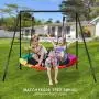 IKARE Heavy Duty Metal Swing Frame，Extra Large Swing Stand for Kids and Adults, Supports up to 440 LBS, Fits for Most Swings, Great for Indoor and Outdoor Activities, Garden, Backyard, Playground