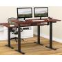 SHW 55-Inch Large Electric Height Adjustable Computer Desk, 55 x 28 Inches, Cherry