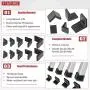 Hilitchi 20 Pcs 25mm x 25mm L Shaped Black Rubber Angle Iron Caps Furniture Angle Pads Bed Steel Frame Racks Shelves Rubber Feet Covers