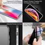 Magnetic Case for iPhone 11 Pro Max, Anti Peep Magnetic Adsorption Double-Sided Privacy Screen Protector Clear Back Metal Bumper Antipeep Cases Anti Peeping 2 Sided Cover for iPhone 11 Pro max Silver