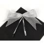Micomon 50 Pieces Twist Tie Bows Silver Gold Twist Tie Bow with Metallic Ribbon (Silver)