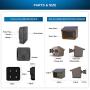 1/2Mile Solar Driveway Alarm System-Up to 70FT Wide Sensor Range 3 Adjustable Sensitivities-Fully Weatherproof Outdoor Motion Sensor&Detector DIY Security Alert System-1 Receiver and 2 Sensors KIT
